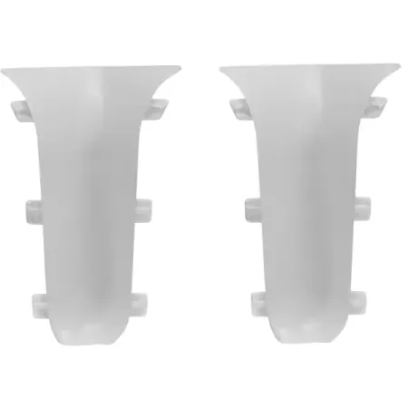 Угол для плинтуса внутренний белый матовый 70 мм 2 шт.