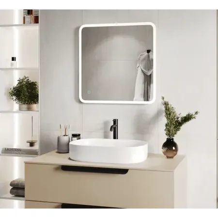 Зеркало для ванной Grace с подсветкой 60x60 см grace marci три ный светодиодный фонарик 3вт