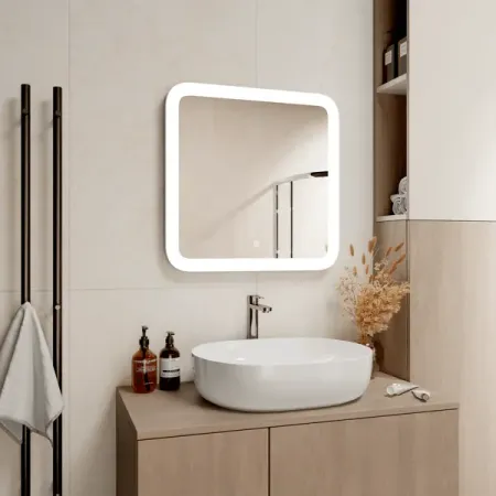 Зеркало для ванной Luxury с подсветкой 60x60 см светодиоды lextar csp 1414 3в 3вт холодного белого света 50шт