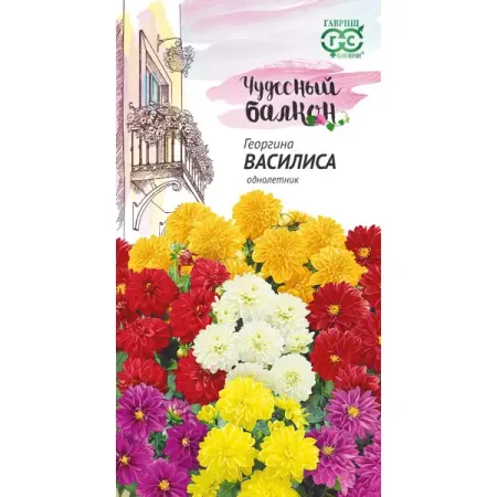 Семена Георгина Василиса семена гавриш георгина лента серебряная 0 2 г dh