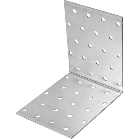 Угол крепежный равносторонний KUR 100x100x80x1.8 оцинкованная сталь цвет серый