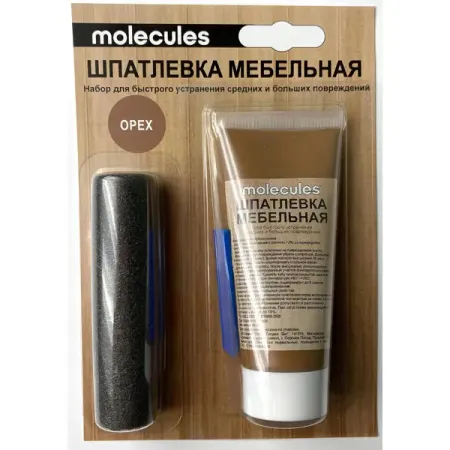 Шпатлевка мебельная со шпателем Molecules 55 г цвет орех