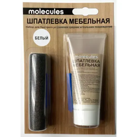 Шпатлевка мебельная со шпателем Molecules 55 г цвет белый