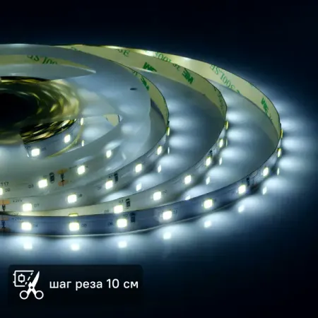 Светодиодная лента Apeyron SMD2835 24В 10 мм 5м 12 Вт/м 60диод/м 1000 лм/м 6500 К холодный белый свет предохранители постоянного тока xiongisolar 1000 в