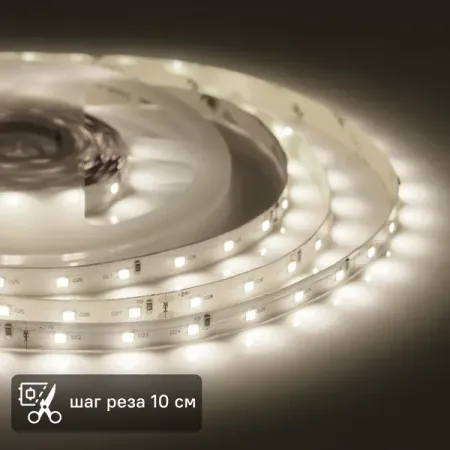 Светодиодная лента для контурной подсветки Apeyron SMD3528 24В 8 мм 5м 5 Вт/м 60диод/м 400 лм/м 4000 К нейтральный свет светодиодная лента xunata 276 led м 220в для декора