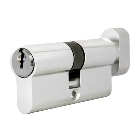 Цилиндр AX102/70 35x35 мм ключ/вертушка цвет хром