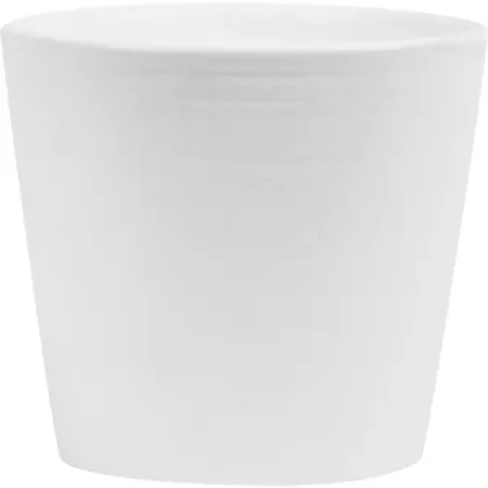 Кашпо для цветов ø8 h7 см v0.2 л глина белый
