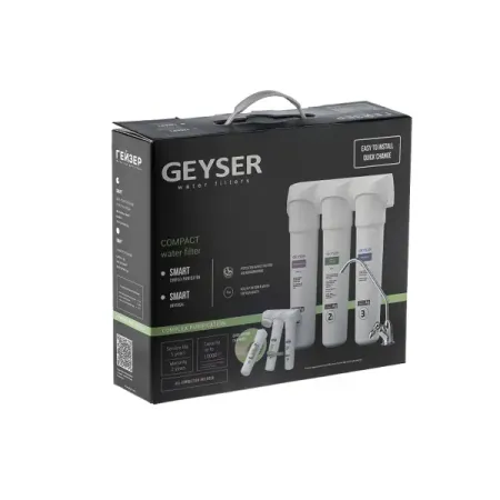 Фильтр под мойку Гейзер Смарт для мягкой воды 3 ступени быстросъемный кран в комплекте