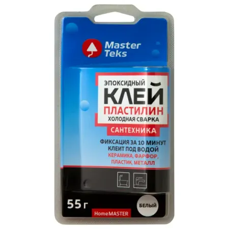 Холодная сварка MasterTeks для сантехники белый 55 г силиконовые прокладки для сантехники 10 шт