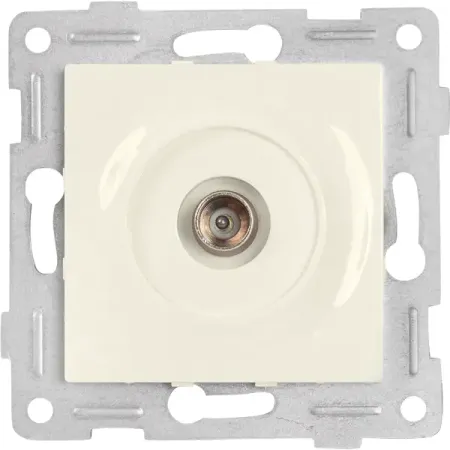 Антенная розетка встраиваемая Gusi Electric Ugra без заземления цвет бежевый