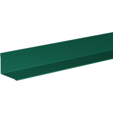 Планка для внутренних углов 50x50 мм 2 м 0.4 мм зеленый RAL 6005
