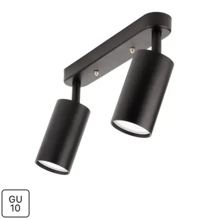 Спот поворотный Ritter Arton 2 лампы GU10 цвет черный ranpo светодиодные лампы e14 e27 b22 g9 gu10 3w 6w 9w 12w 15w