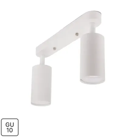 Спот поворотный Ritter Arton 2 лампы GU10 цвет белый ranpo светодиодные лампы e14 e27 b22 g9 gu10 3w 6w 9w 12w 15w