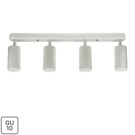 Спот поворотный Ritter Arton 4 лампы GU10 цвет белый ranpo светодиодные лампы e14 e27 b22 g9 gu10 3w 6w 9w 12w 15w