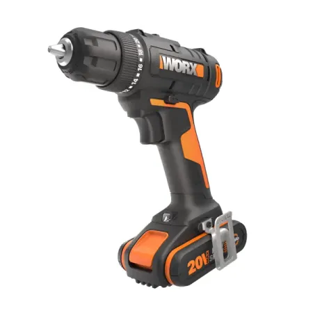 Дрель-шуруповерт аккумуляторная Worx WX100, 20 В Li-ion 1x2 Ач индикатор уровня заряда батареи aideepen 3s 14s