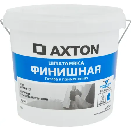 Шпатлевка Axton финишная цвет белый 5 кг