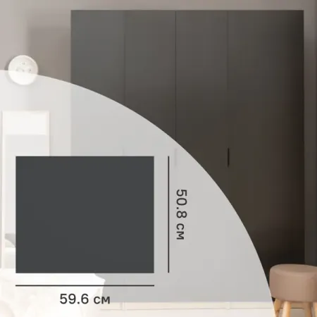 Дверь для шкафа Лион 59.6x50.8x1.6 см ЛДСП цвет графит probox lt f40 система сортировки и хранения 2 емкости 2x18 креп фасада полн выдв плавн закр графит brd402 36dg