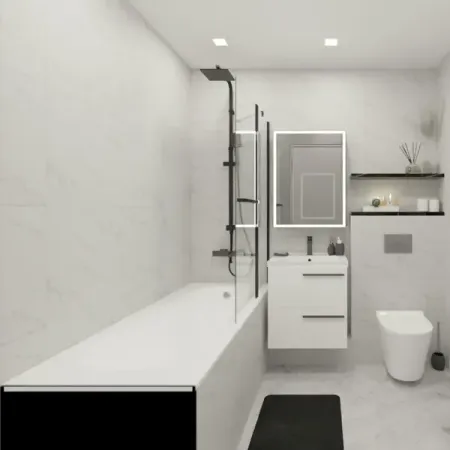 Плитка настенная Axima Монако 25x50 см 1.25 м² матовая цвет белый