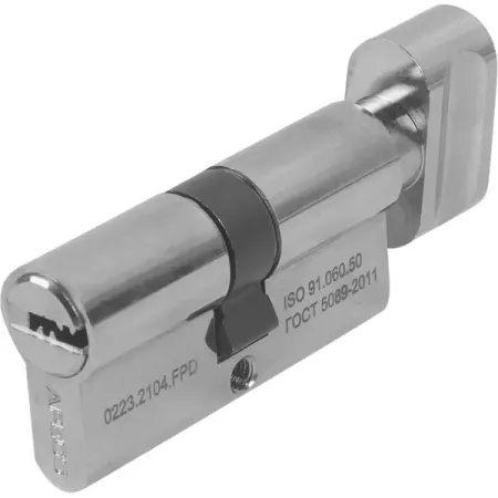 Цилиндровые механизмы Apecs Pro LM-60-C-NI 60 мм, ключ/вертушка, цвет никель nh ключ для jeep grand cherokee dodge ram 1500 journey charger dart challenger durango chrysler 300 корпус дистанционного ключа 4 1 кнопки