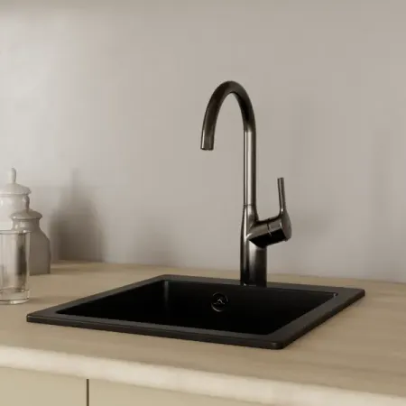 Смеситель для кухни Am pm Spike цвет общая высота 38 см чёрный