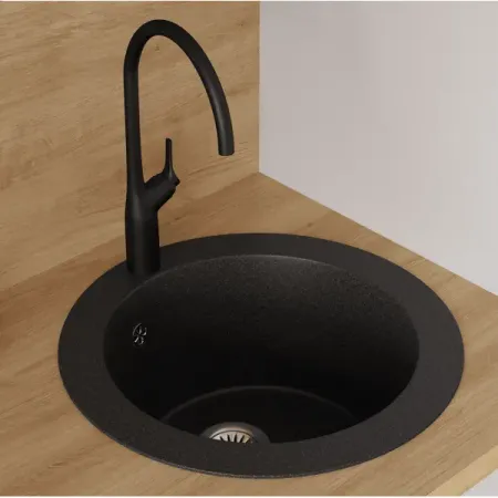 Смеситель для кухни Am pm Spike цвет общая высота 38 см чёрный