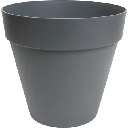 Горшок цветочный Homwer Tarragon ø28 h26.2 см v10 л пластик серый