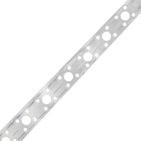 Перфорированная лента прямая LP 20x0.8 25 м оцинкованная сталь цвет серый