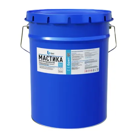 Мастика гидроизоляционная Брит Стандарт Р для фундамента 5 кг
