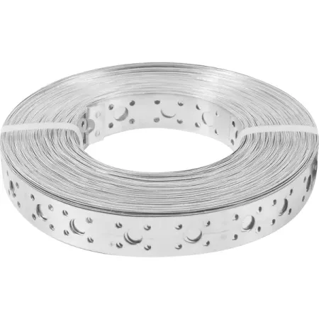 Перфорированная лента прямая LP 20x0.5 25 м оцинкованная сталь цвет серый