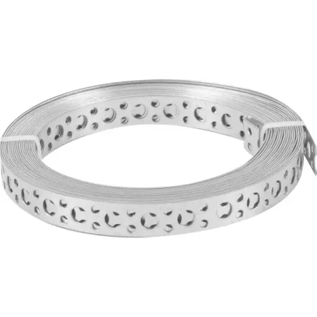 Перфорированная лента прямая LP 12x0.75 5 м оцинкованная сталь цвет серый