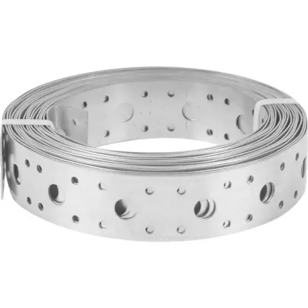 Перфорированная лента прямая LP 25x0.8 5 м оцинкованная сталь цвет серый