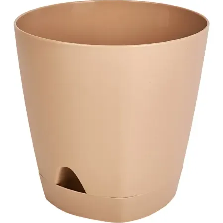 Горшок цветочный Ingreen Amsterdam ø11 h10.7 см v0.65 л пластик молочный шоколад горшок для ов ingreen villa de fiori 1 1л d13см h12 2см с фиксируемым поддоном молочн шоколад