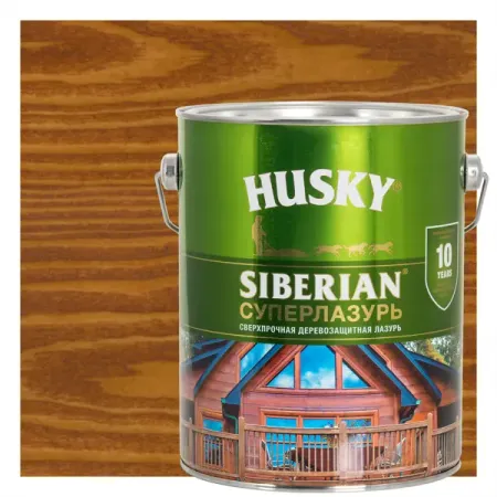 Лазурь для дерева Husky Siberian Суперлазурь цвет тиковое дерево 2.7 л фрезерная головка lang tong tools для торцевой обработки дерева