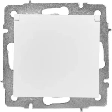 Розетка Lezard Vesna с заземлением с крышкой цвет белый sim7600g h sim7600sa h sim7600e h sim7600jc h sim7600na h lte cat4 комплект разъема основной платы te a 1 шт