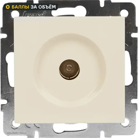 Розетка телевизионная оконечная Lezard Vesna цвет кремовый