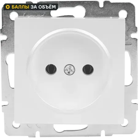 Розетка Lezard Vesna без заземления цвет белый розетка телевизионная lezard vesna оконечная жемчужно белый перламутр