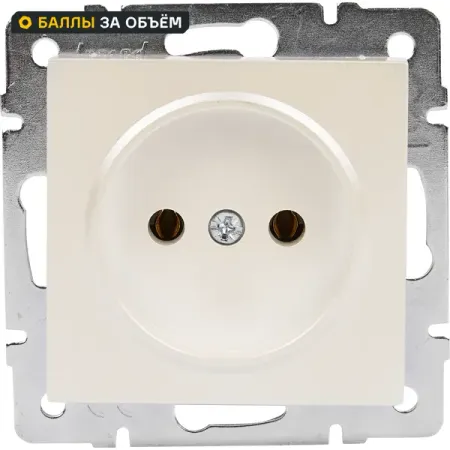 Розетка Lezard Vesna без заземления цвет жемчужный белый перламутровый розетка телевизионная lezard vesna оконечная жемчужно белый перламутр