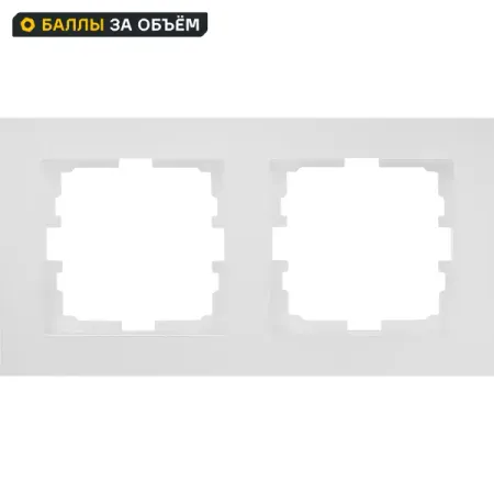 Рамка для розеток и выключателей Lezard Vesna 2 поста вертикальная цвет белый розетка телевизионная lezard vesna оконечная жемчужно белый перламутр