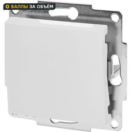 Выключатель встраиваемый Lezard Vesna цвет белый розетка 1 пост lezard zima пбт с защитой от   белый