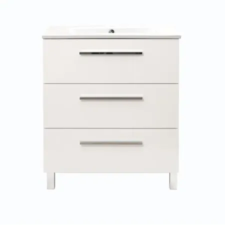 Тумба под раковину Мадрид Квадро 75 см цвет белый в гришаев медвежий мыс москва мадрид