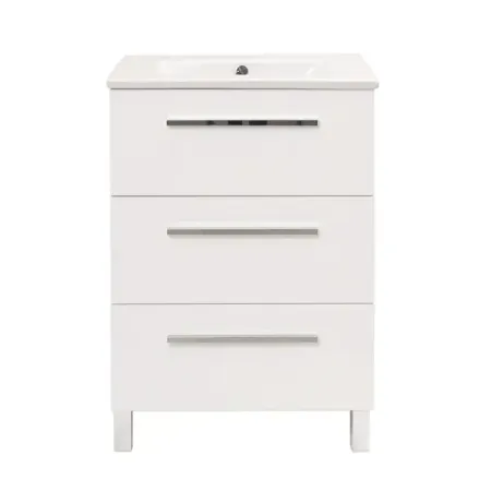 Тумба под раковину напольная Мадрид Квадро 60 см цвет белый в гришаев медвежий мыс москва мадрид