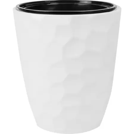 Кашпо со вставкой Idea Мозайка ø34 h39 см 9 л цвет белый