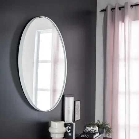 Зеркало декоративное настенное Inspire Focale круглое 81 см цвет белый