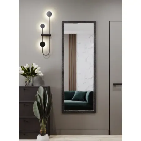 Зеркало декоративное Соренто прямоугольное 50x150 см пластик цвет черный круглое декоративное зеркало в рамке