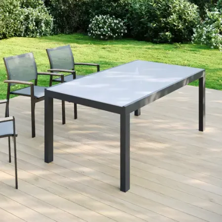 Стол садовый раздвижной Naterial Lyra II 180x260x96 см алюминий/стекло стол раздвижной дайко дуб 94 126х64х75 см