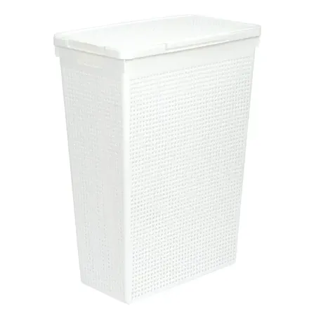 Корзина для белья Виолет Лофт 50л 45x60x26 см цвет белый