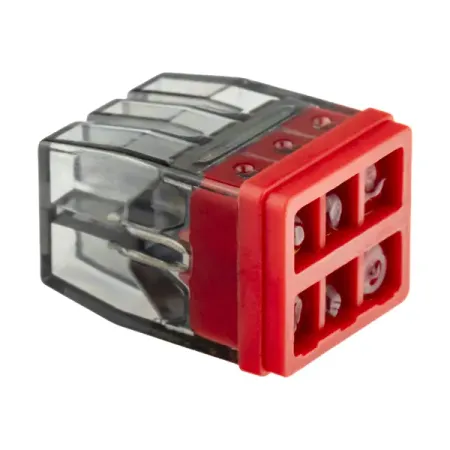 Клеммы монтажные самозажимные с пастой Duwi СМК 772-206 6-проводные 2.5мм² прозрачные 5шт 26732 4