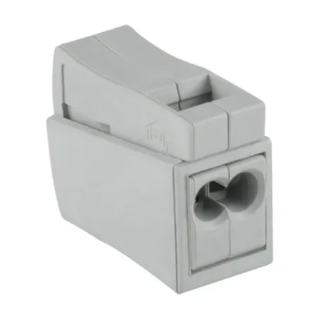 Клеммы соединительные монтажные Duwi СМК 224-112 2-проводные 1.0-2.5X2/0,5-2.5мм² серые 5шт 26735 5