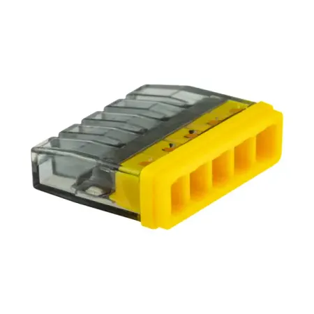 Клеммы монтажные самозажимные с пастой Duwi СМК 772-205 5-проводные 2.5мм² прозрачные 5шт 26731 7