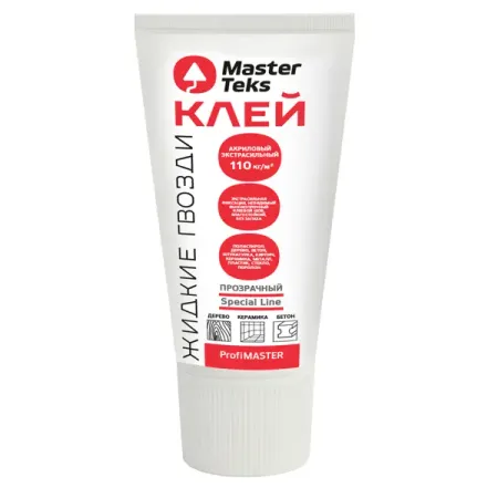 Клей акриловый MasterTeks экстрасильный прозрачный 180 г
